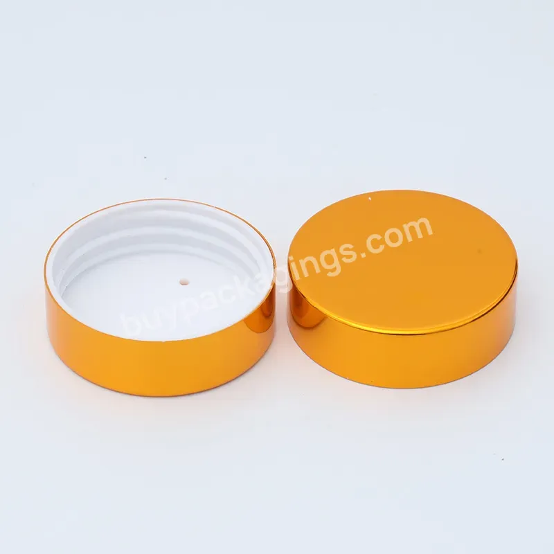 Wholesale 38/400 43/400 Shiny Gold Metal Aluminum Plastic Cosmetic Jar Lids For Big Mouth Jar