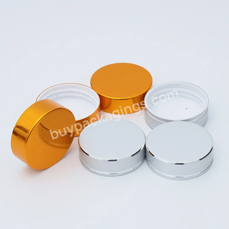 Wholesale 38/400 43/400 Shiny Gold Metal Aluminum Plastic Cosmetic Jar Lids For Big Mouth Jar