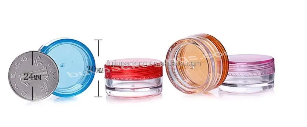 Wholesale 3ml 5ml 10ml 15ml 20ml 30ml Plastic Mini Sample Jar For Cosmetic Packaging