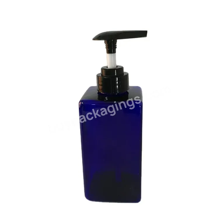 Wholesale 450ml Pet Square Shape Lotion Pump Bottle 32/410 Neck Size With 4cc Lotion Sprayer For Hair Condition