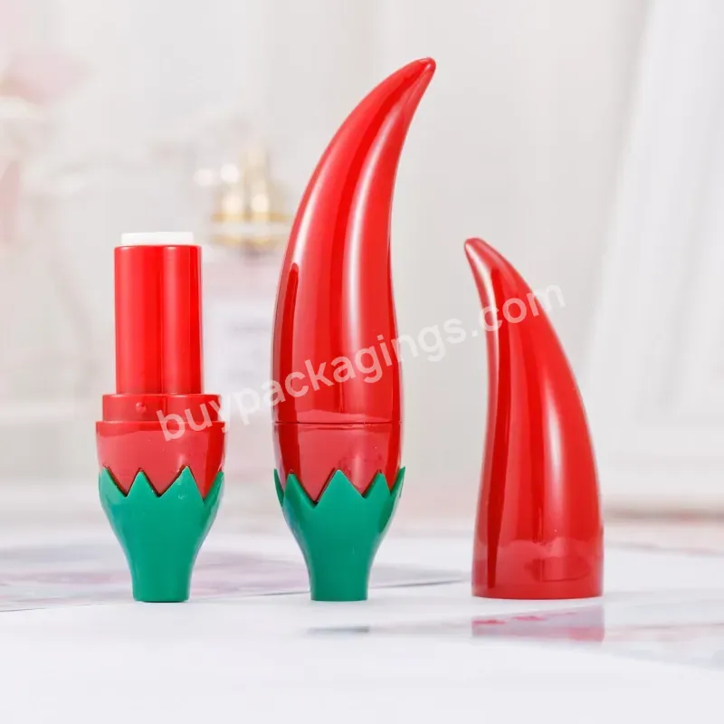 Wholesale 4.5g Kids Empty Lip Balm Tube Chili Shape Lipstick Tube Container