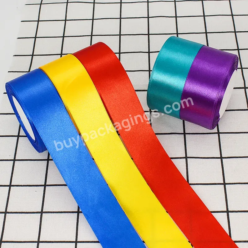 Wholesale 4cm Jewelry Paper Packaging Gift Box With Bow Ribbon Logo Ribbon Silk Satin Printed Custom Ribbon Roll