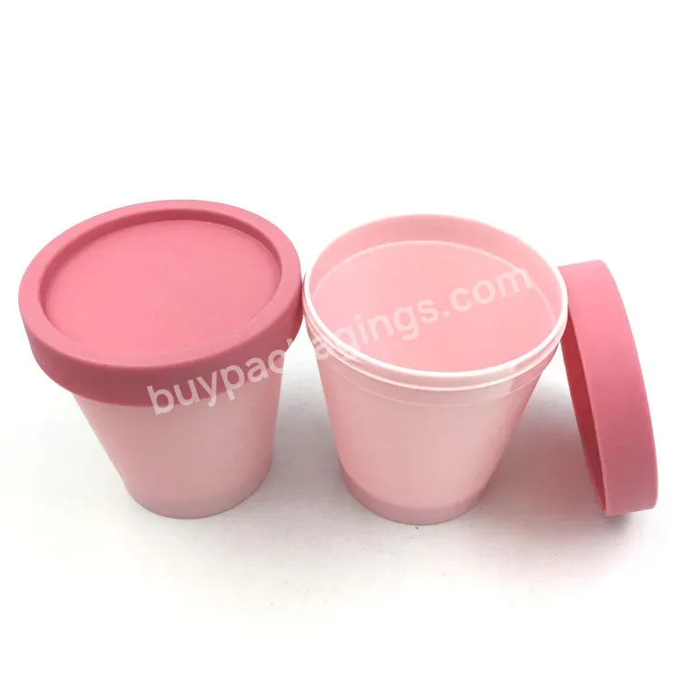 Wholesale 50g 100g 200g Colored Plastic Cosmetic Lush Jar Makeup Hair Cream Body Scrub Matte Clear Ice Cream Containers