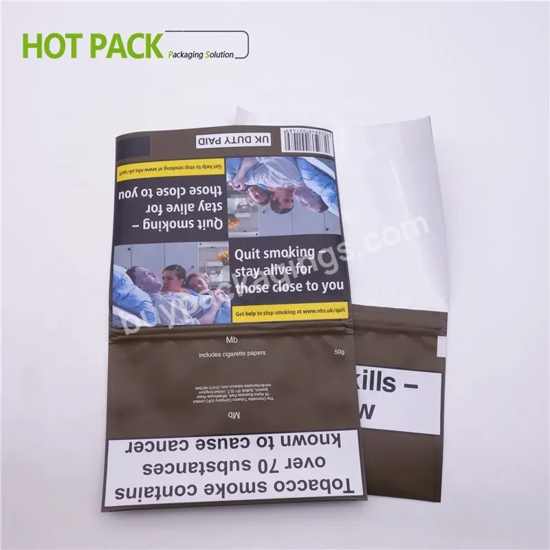 Wholesale 50g Tobacco Rolling Smoking Pouch/smoking Rolling Bag/tobacco Bags