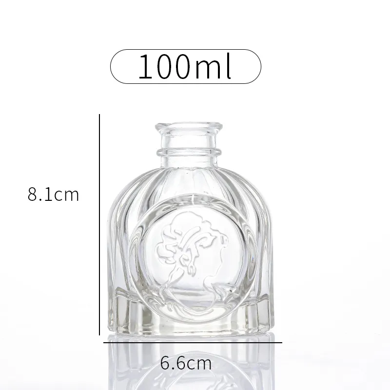 Wholesale 50ml 100ml Bayonet Beauty Face Embossed Indoor Car Mounted Fragrance Bottle Aromatherapy Bottle