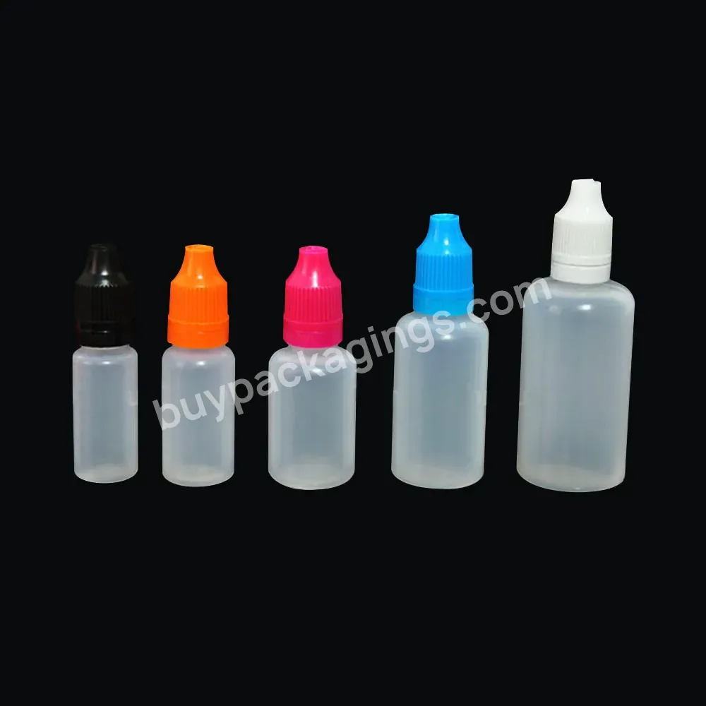 Wholesale 5/10/15/20/30/50ml Pet Bottle With Dropper Squeezable Dropper Bottle Plastic Obrou Juice Bottles For Tattoo Pigment