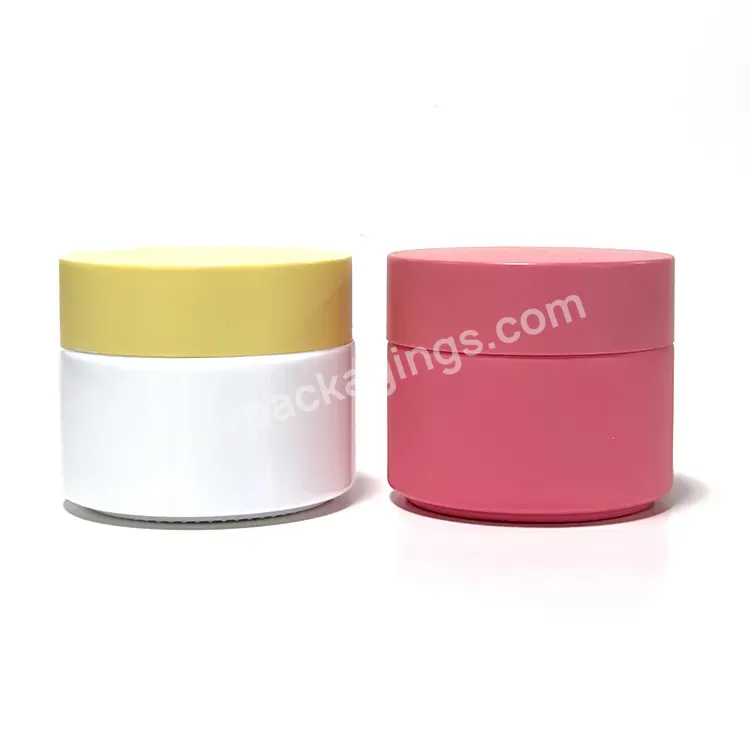 Wholesale 5g 15g 30g 50g 100g Cosmetic Skin Care Red White Glass Cream Jar Container For Body Butter Scrub