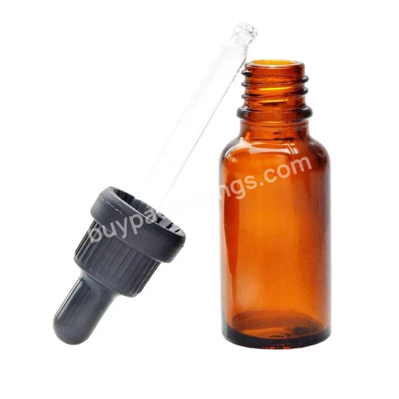 Wholesale 5ml 10ml 15ml 20ml 30ml 50ml 100ml Amber Glass Essential Oil Dropper Bottle Serum Bottles With Aluminum Dropper Cap