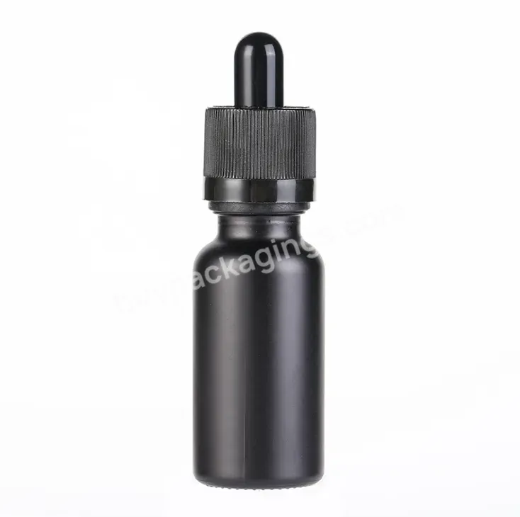 Wholesale 5ml 10ml 15ml 20ml 30ml 50ml 100ml Black Frosted Essential Oil Glass Dropper Bottle