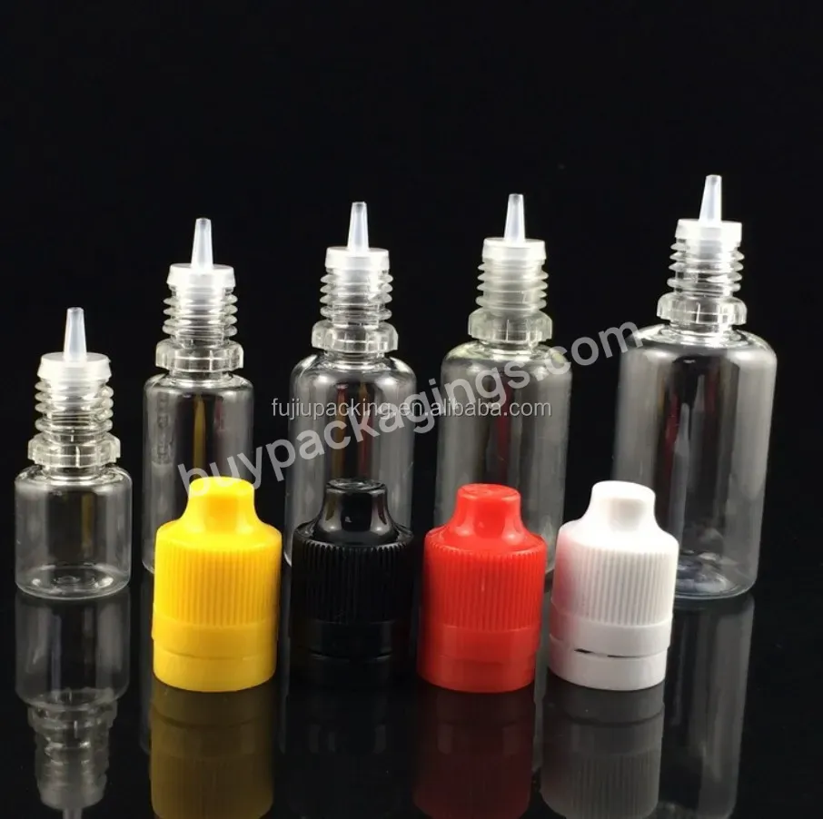 Wholesale 5ml 10ml 15ml 20ml 30ml 50ml 100ml Clear Plastic Dropper Bottles Eye Dropper Bottle Plastic With Childproof Cap