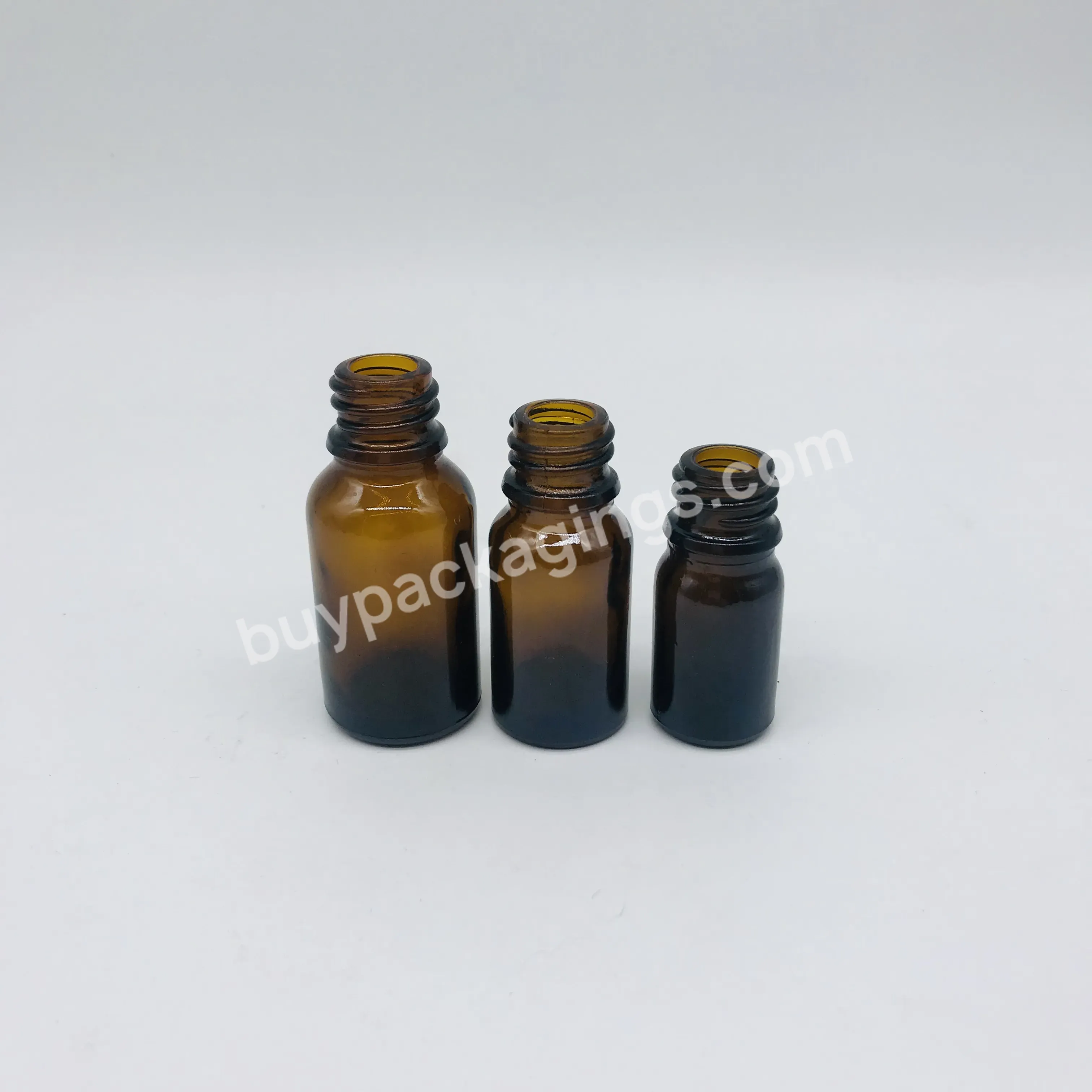 Wholesale 5ml 10ml 15ml 20ml 30ml 50ml 100ml Empty Amber Glass Molded Bottle For Cosmetic Packaging