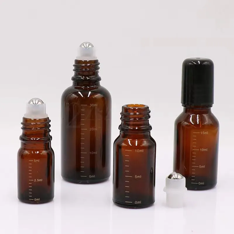 Wholesale 5ML 10ML 15ML Oil Essential Glass Bottle With Roller Ball