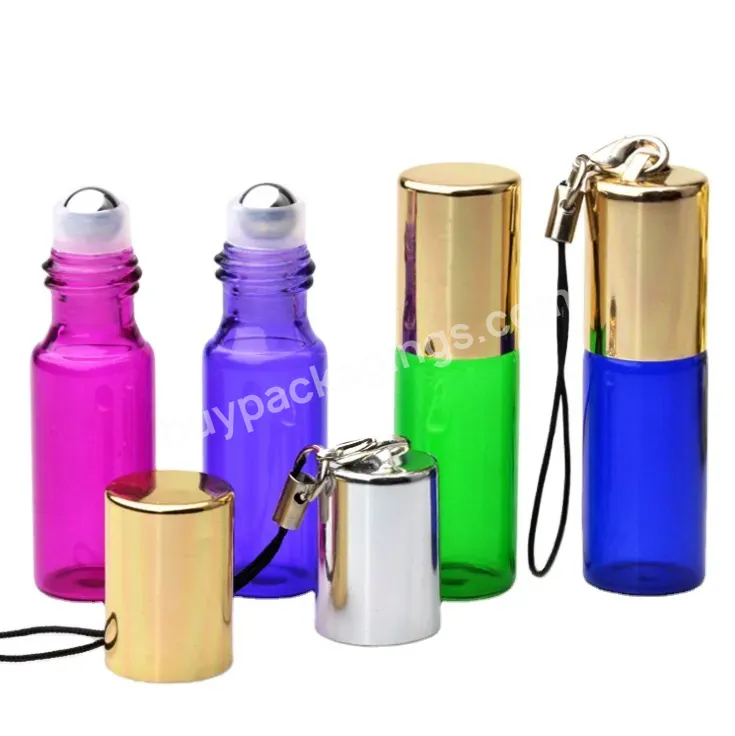 Wholesale 5ml Colorful Glass Roll On Bottle For Perfume Essential Oil