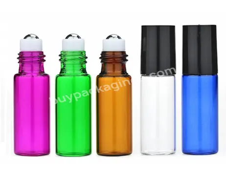 Wholesale 5ml Colorful Glass Roll On Bottle For Perfume Essential Oil