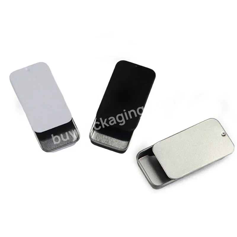 Wholesale 60*34*10mm Empty Small Rectangle Metal Tinplate Push-pull Box 16g 16ml Slide Top Metal Tin Case/box/container
