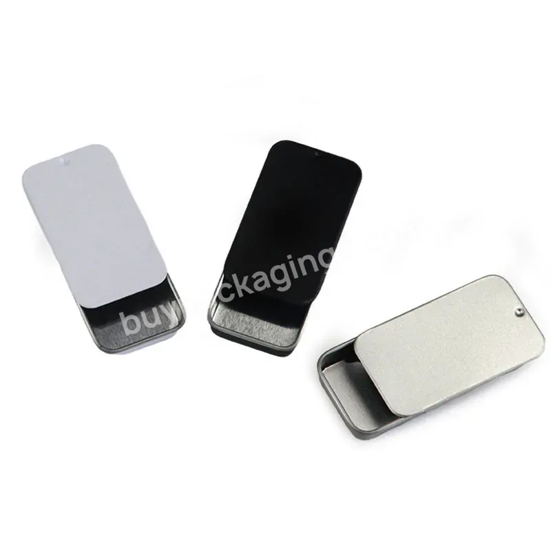 Wholesale 60*34*10mm White Black Silver Tinplate Box 14g / 14ml Small Ointment Sliding Tin Can