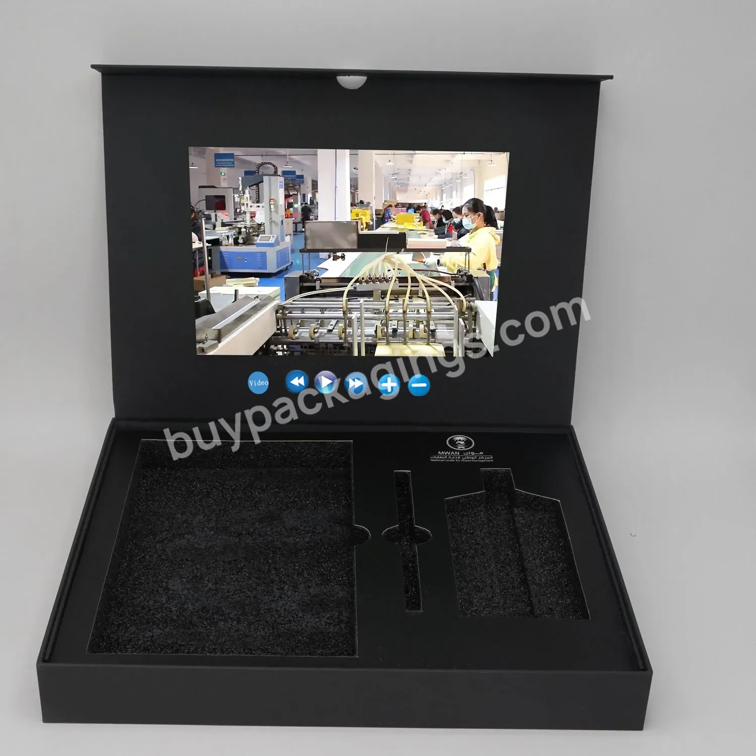 Wholesale 7 Inch 4.3 Inch Luxury Custom Logo White Folding Magnetic Boxes Video Packing Video Gift Box With Lcd