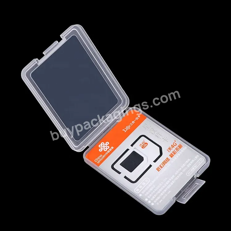 Wholesale 7mm Clear Pp Card Case Ghost Sim Card Container Slim Memory Small Card Holder Package Box