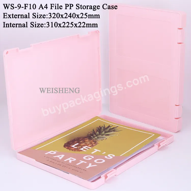 Wholesale A4 File Folder Organizer Box Envelope Report Collection A4 File Holder Box Plastic Office Document Storage File Case