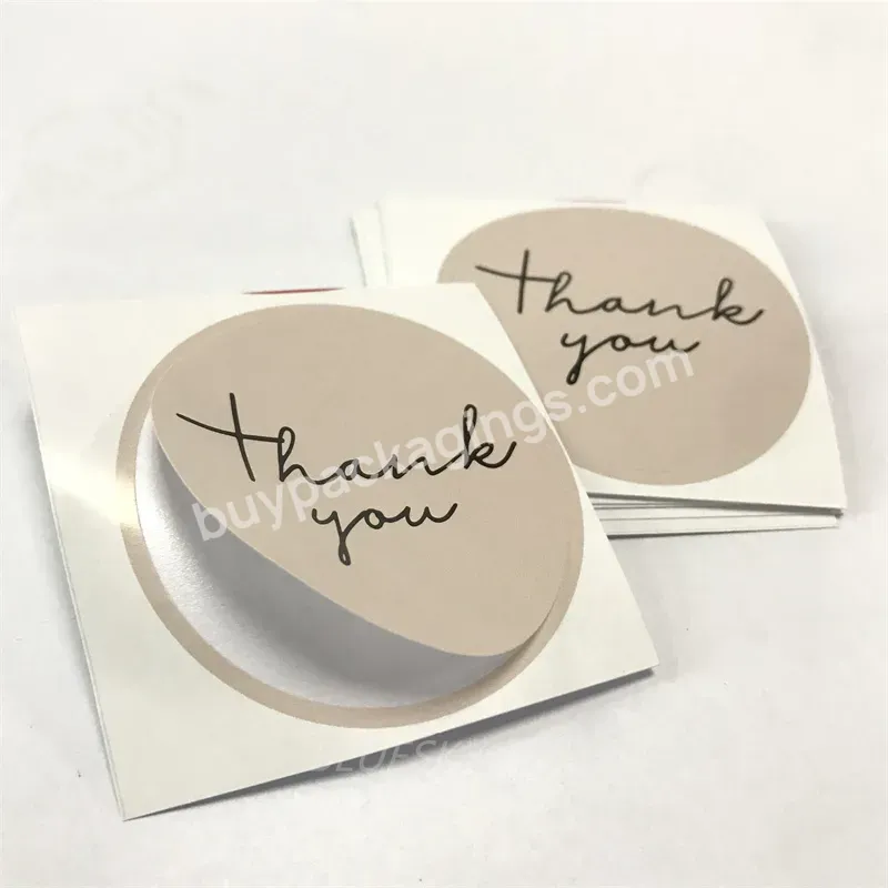 Wholesale Adhesive Round Labels Custom Logo Printed Vinyl Roll Thank You Sticker For Decoration