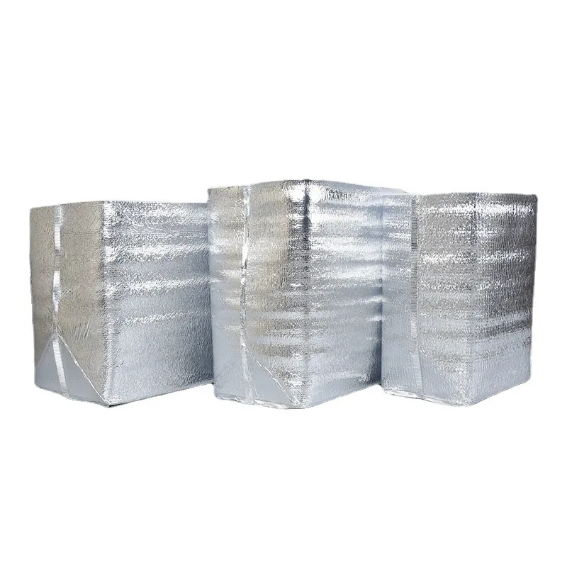 Wholesale aluminum foil silver thickened disposable epe takeaway seafood hairy crab catering ice fresh insulation bag