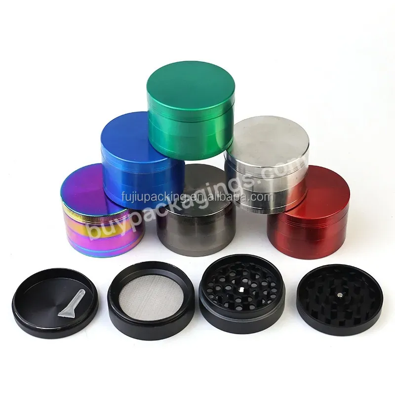 Wholesale Aluminum Tobacco Grinder 40mm 50mm 55mm 63mm 75mm Herb Spice Customized Color Grinders