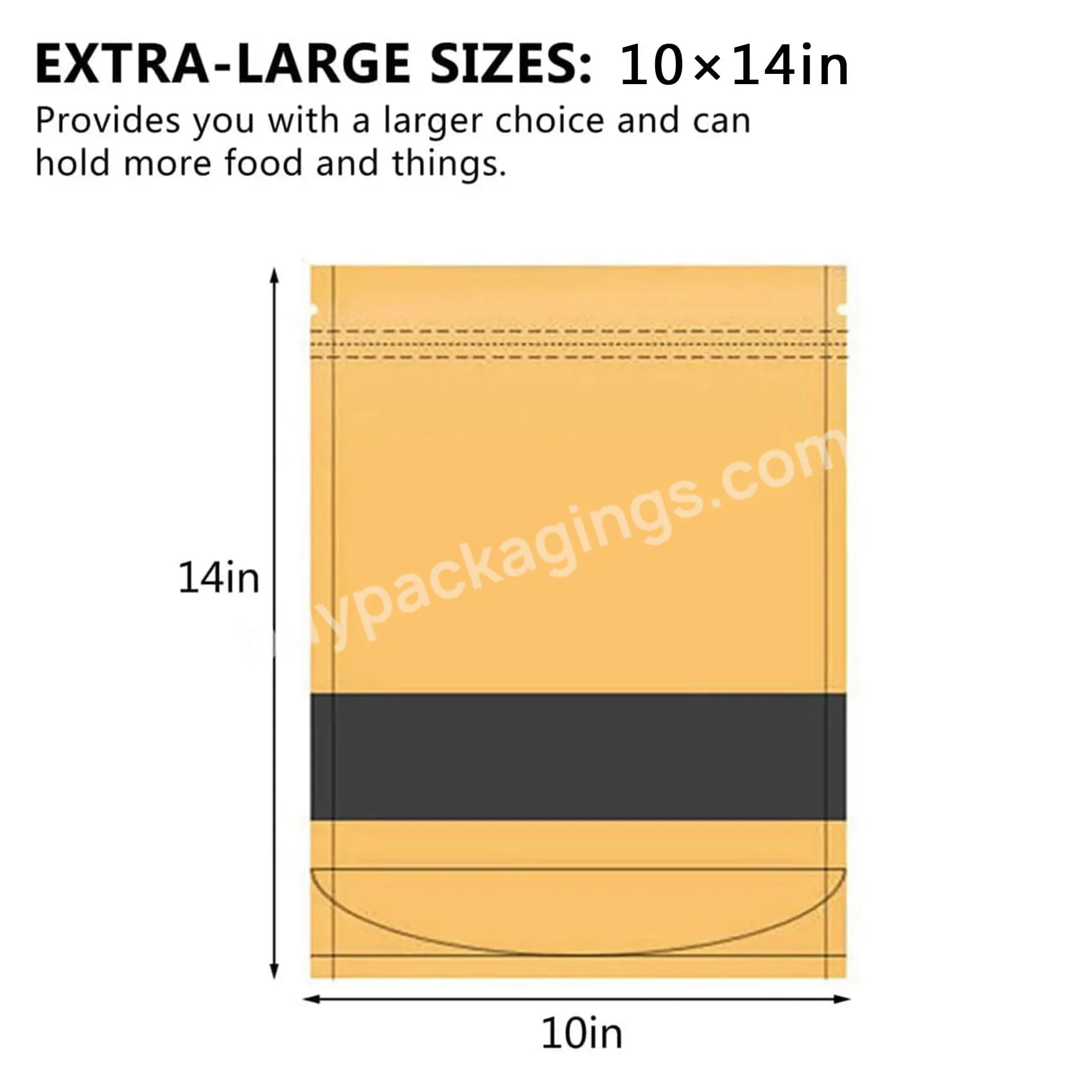 Wholesale And Retail Minimum Quantity Window Design Logo Size Food Packaging Kraft Paper Bag