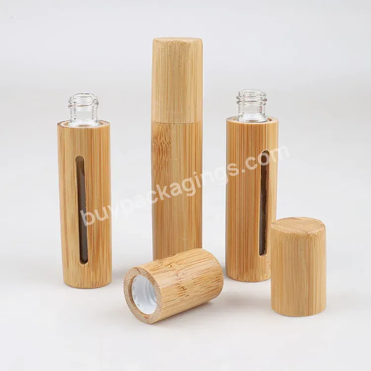 Wholesale Bamboo Cosmetic Packaging Skin Care Set Frosted Cream Jars And Spray Lotion Glass Bottles With Bamboo Ring Lid