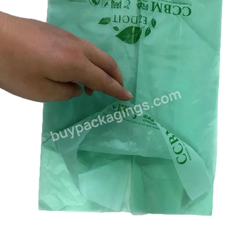 wholesale biodegradable compostable pla plastic trash bag garbage grocery compost trash bag on roll
