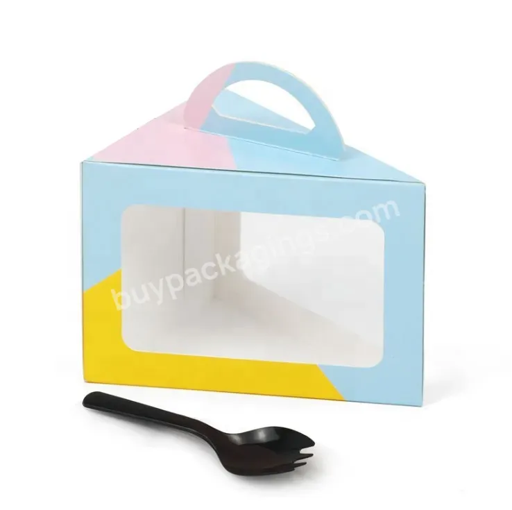 Wholesale Biodegradable Custom Logo Caixa De Bolo Cardboard Shipping Boxes Transparent Cake Box