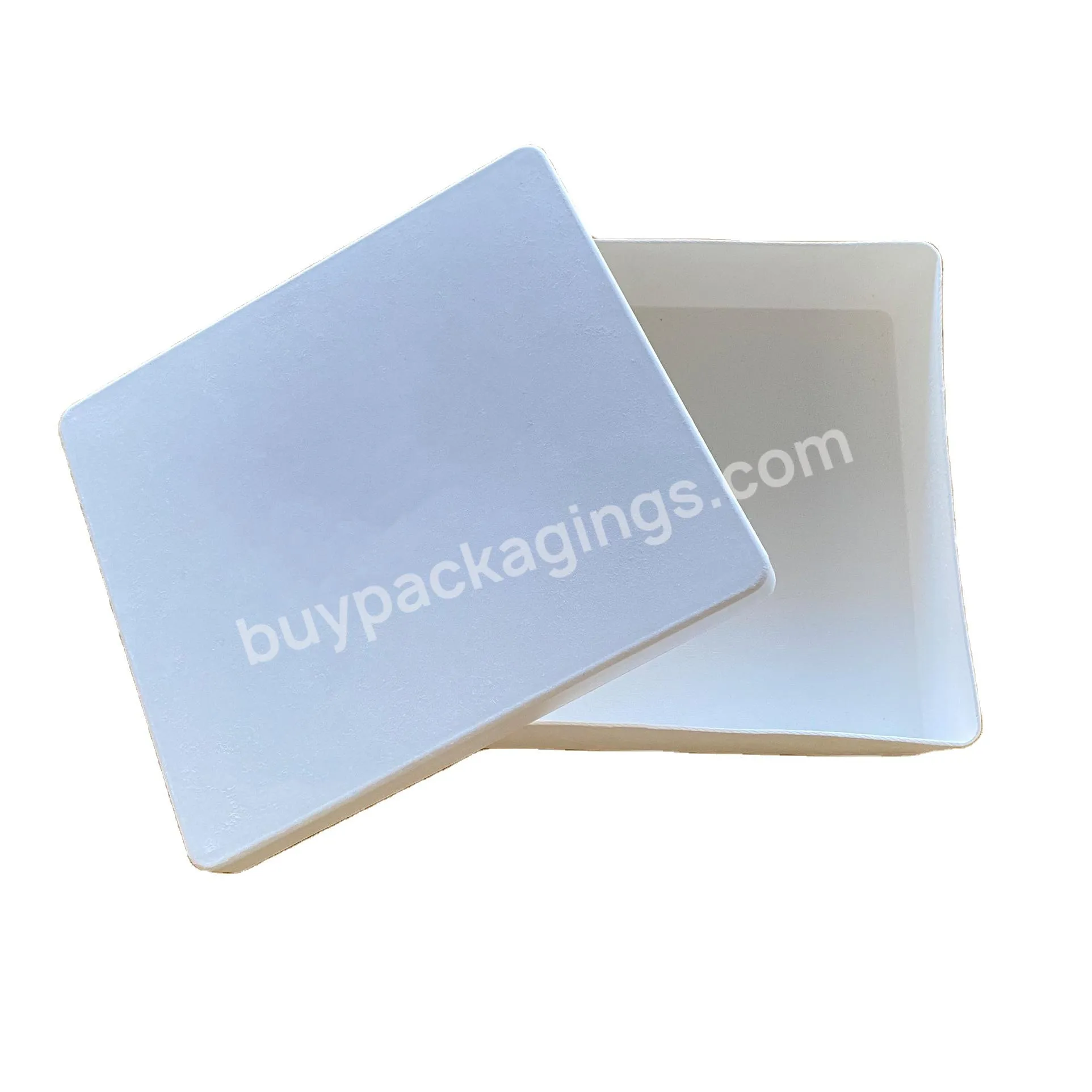 Wholesale Biodegradable Eco Friendly Sugarcane Bagasse Molded Pulp Paper Box Skin Care Packaging