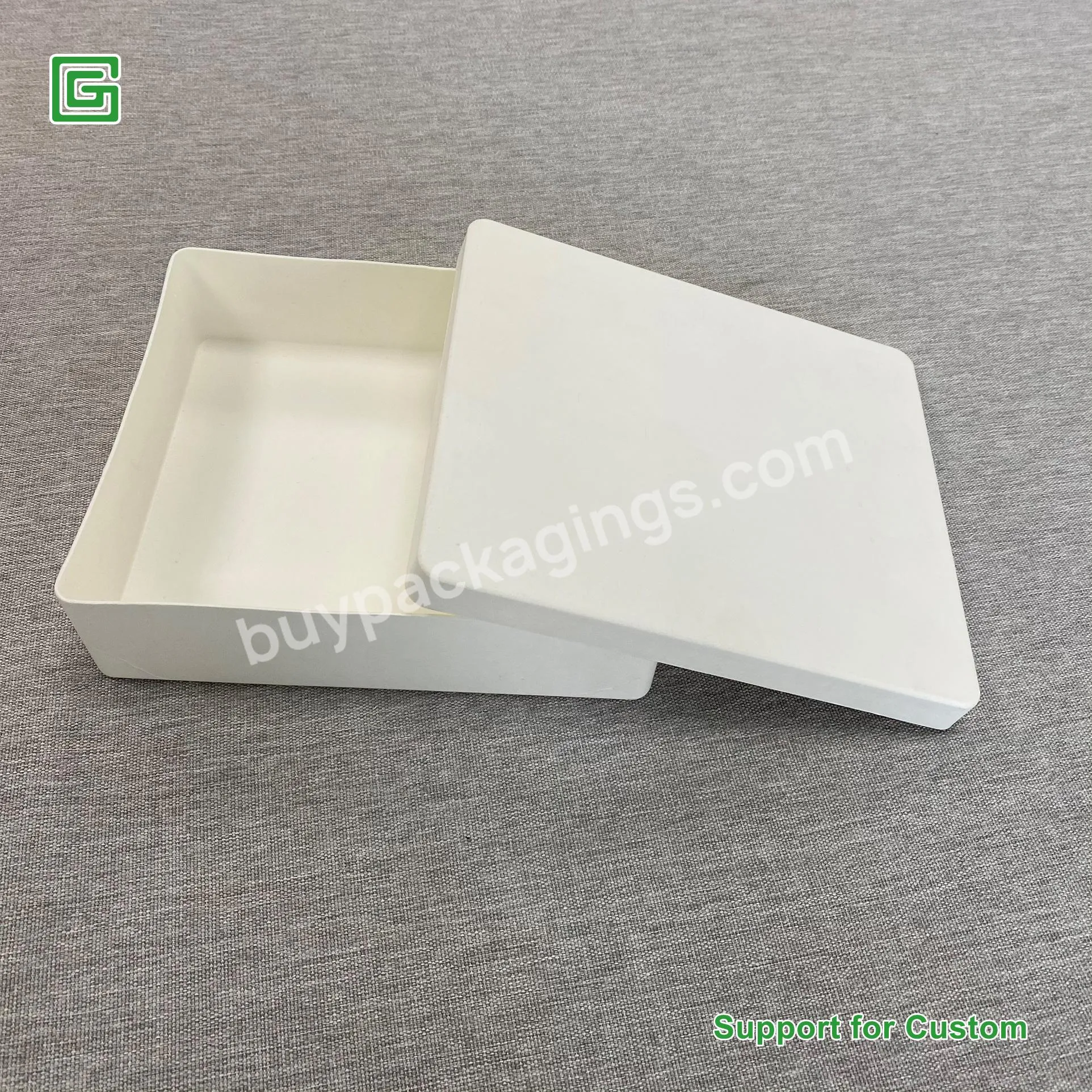 Wholesale Biodegradable Eco Friendly Sugarcane Bagasse Molded Pulp Paper Box Skin Care Packaging