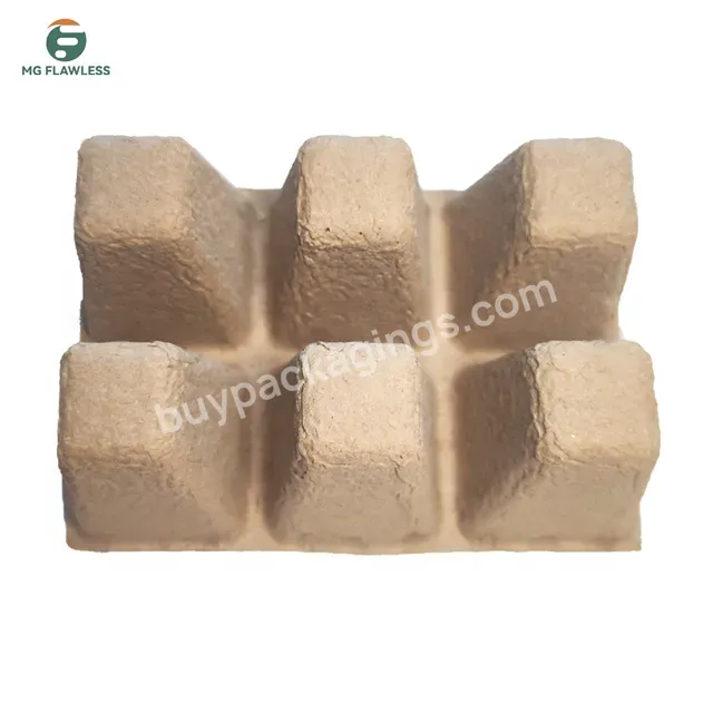 Wholesale Biodegradable Pulp Tray Seedlings Flower Seed Planter Round Paper Pulp Nursery Pots 2*3