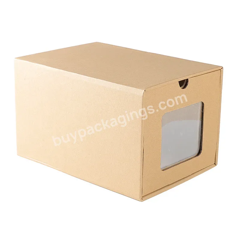 Wholesale Biodegradable Transparent Paper Storage Shoe Box With Customized Logo