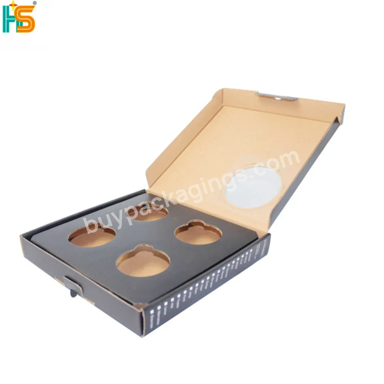 Wholesale Black Cardboard Shipping Corrugated Boxes Packaging Custom Mailer Box With Insert