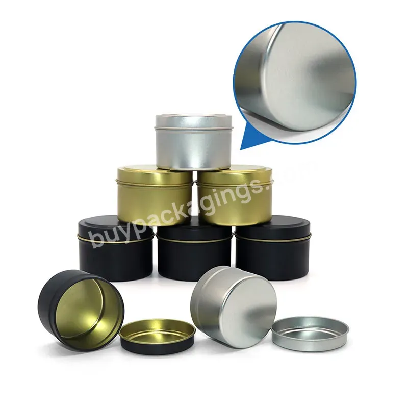 Wholesale Black Gold Silver Candle Jars High Quality Colors Candle Tin Box Tin Cans