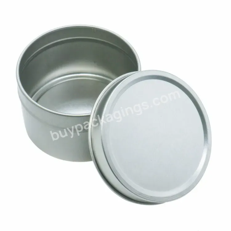 Wholesale Black Gold Silver Tin Box Seamless Metal Tin Candle Custom Round Metal Containers