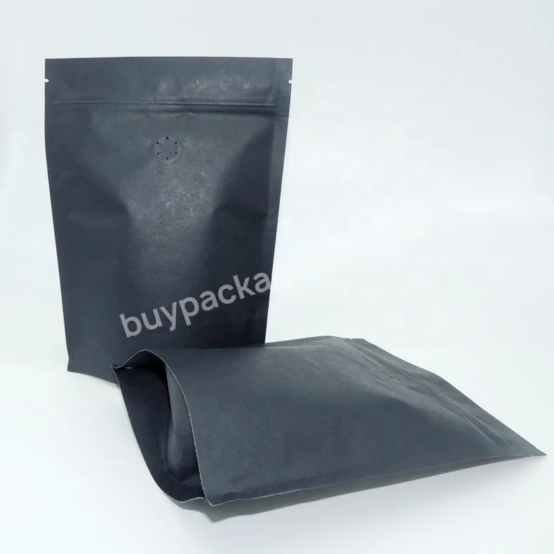 Wholesale Black Organic Paper Doypack Pouch Coffee Bags