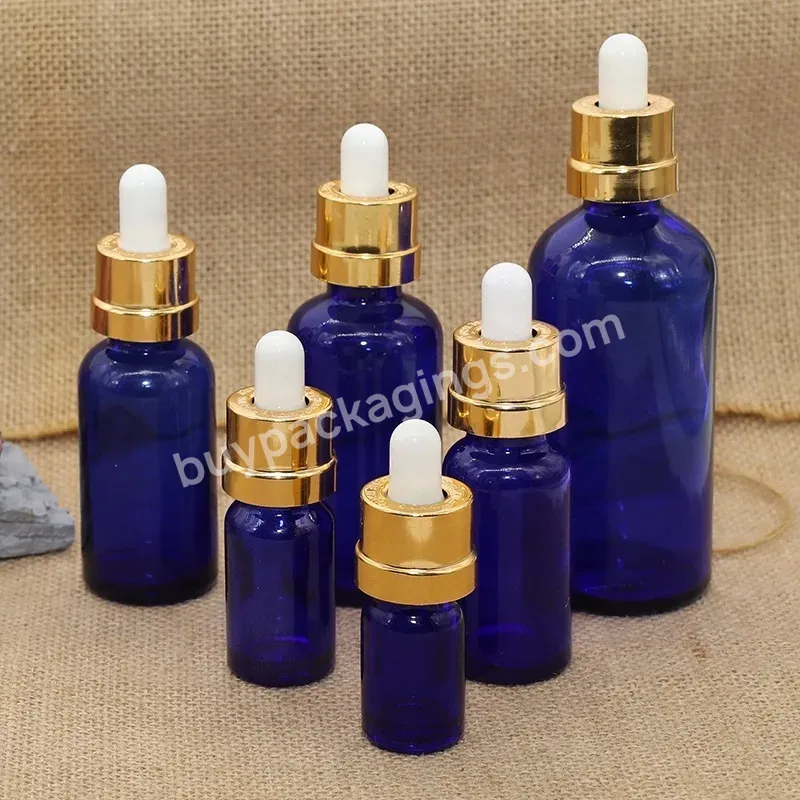 Wholesale Blue Glass Dropper Bottles Perfume Drop Bottle