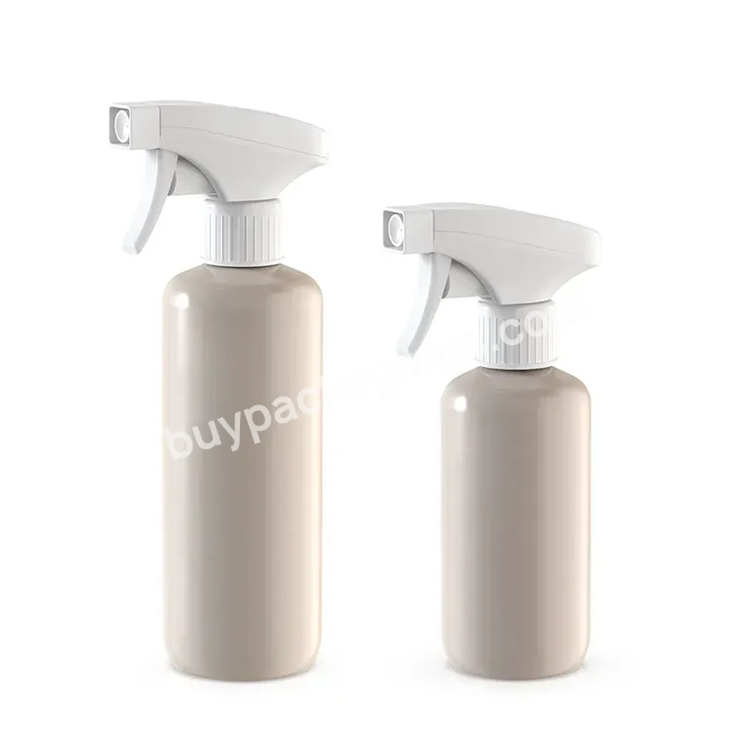 Wholesale Boston Round 300ml 500ml Round Shoulder Shampoo Pump Hand Sanitizer Dispenser Empty Cosmetic Plastic Lotion Bottle