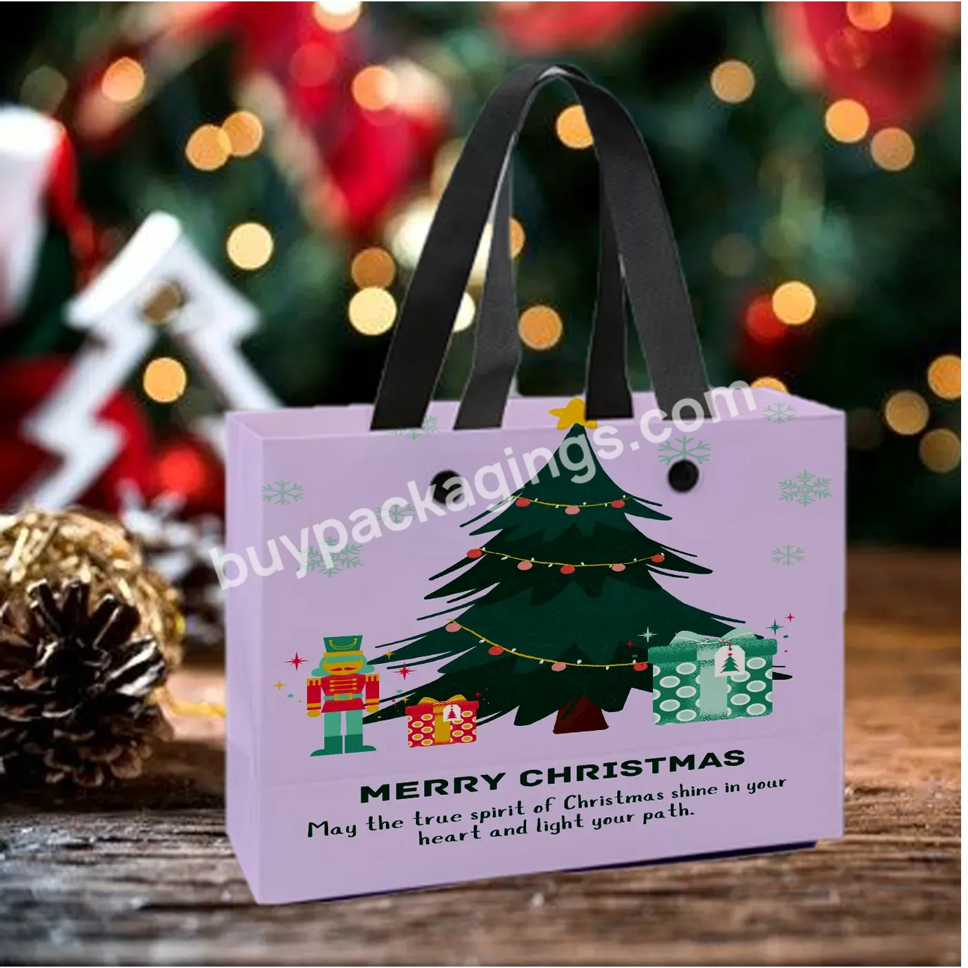 Wholesale Branded Clothes Jewelry Cosmetic Kraft Handle Packaging Christmas Craft Luxury Shopping Gift Customized Paper Bag