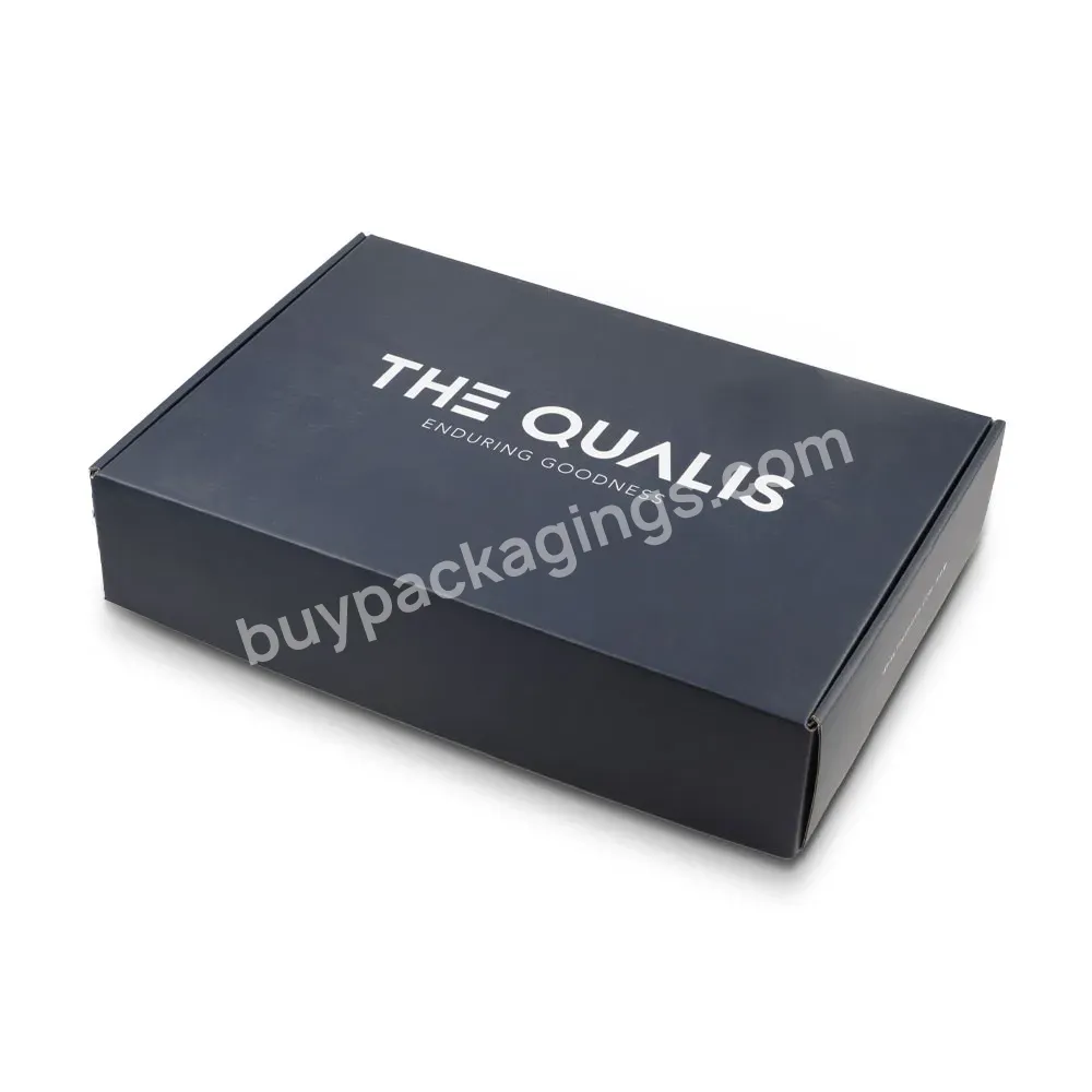 Wholesale Branded Custom Logo Print Corrugated Paper Black Mailer Shipping Packaging Boxes