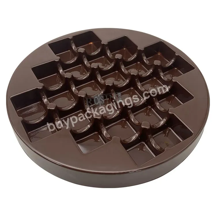 Wholesale Brown 4 16 20 24 30 48 Cavity Plastic Chocolate Insert Tray Candy Gift Cheap Chocolate Packaging Box