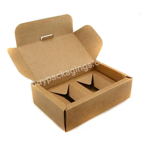 Wholesale Brown Blank Kraft Paper Cardboard Insert Shipping Packaging Boxes For Cups