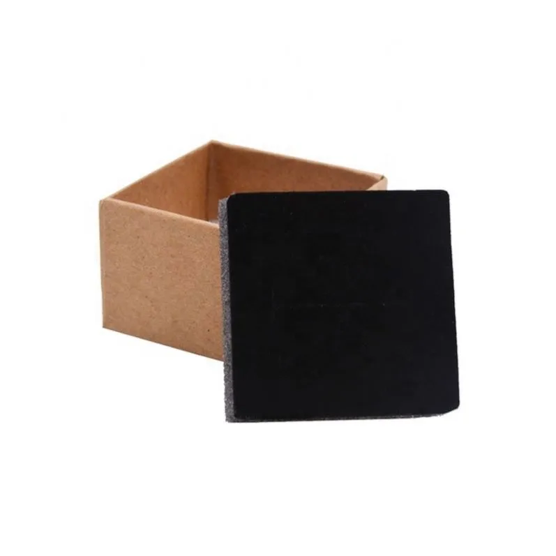 Wholesale Brown Paperboard box Kraft jewelry earring ring paper box Gift Jewelry Packaging Box