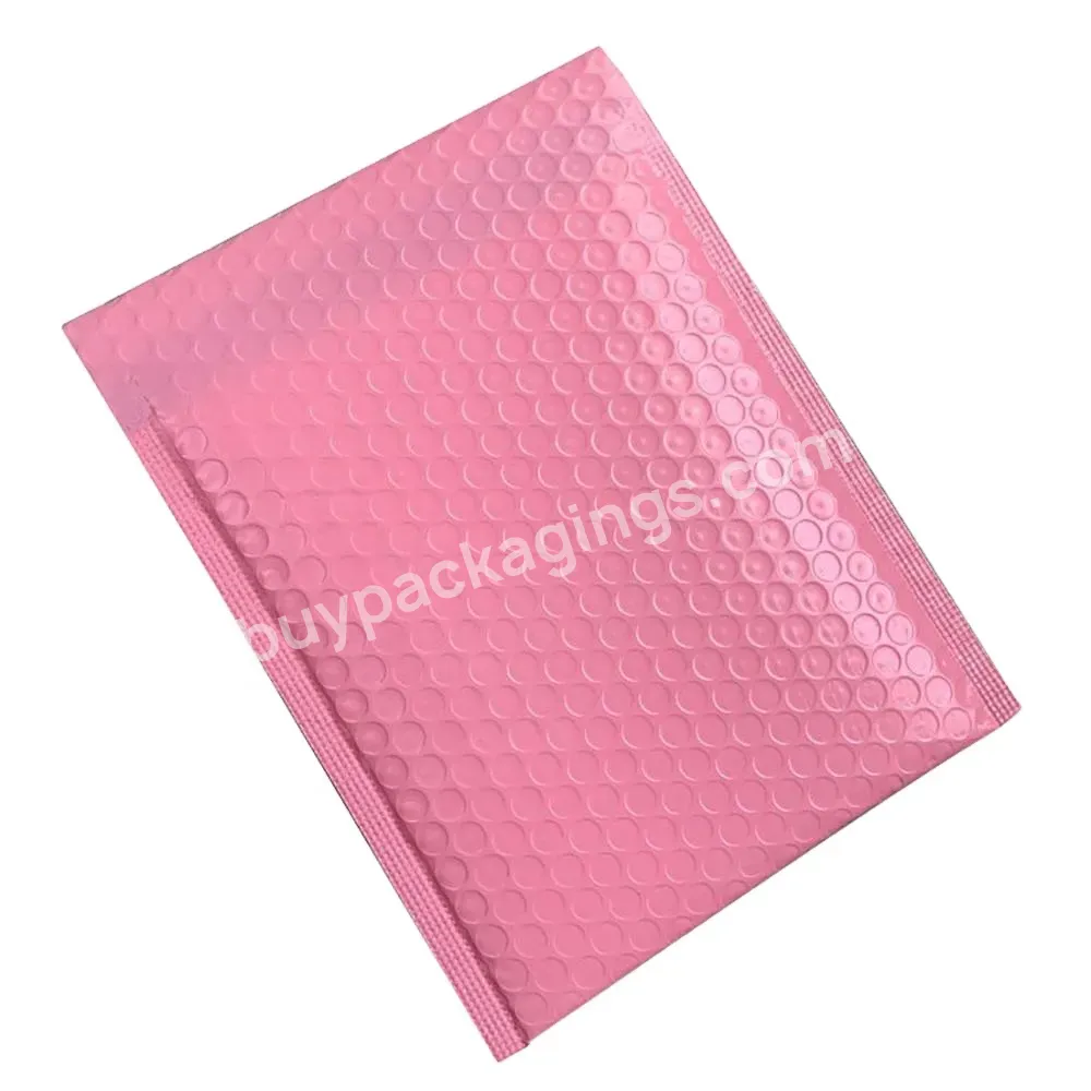 Wholesale Bubble Pad Envelope Tear-proof Self Sealing Shirt Package Custom Pink Matte Bubble Mailers 8x12 Express Packaging