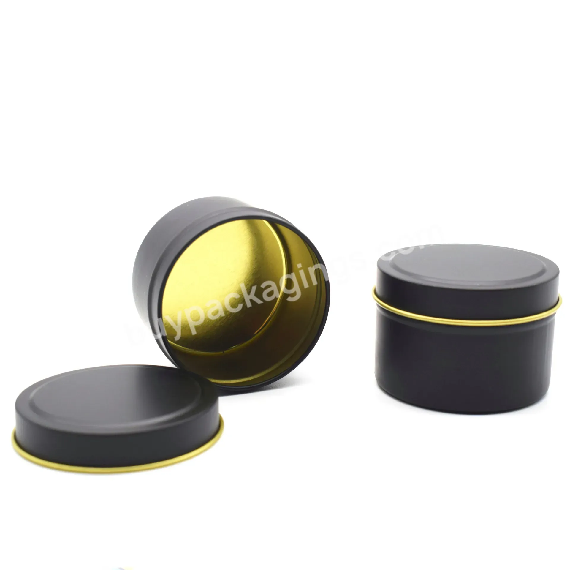 Wholesale Candle Tin Metal Container Rose Gold Matte White Black Empty Round 2oz 4oz 6oz 8oz Candle Tin Can