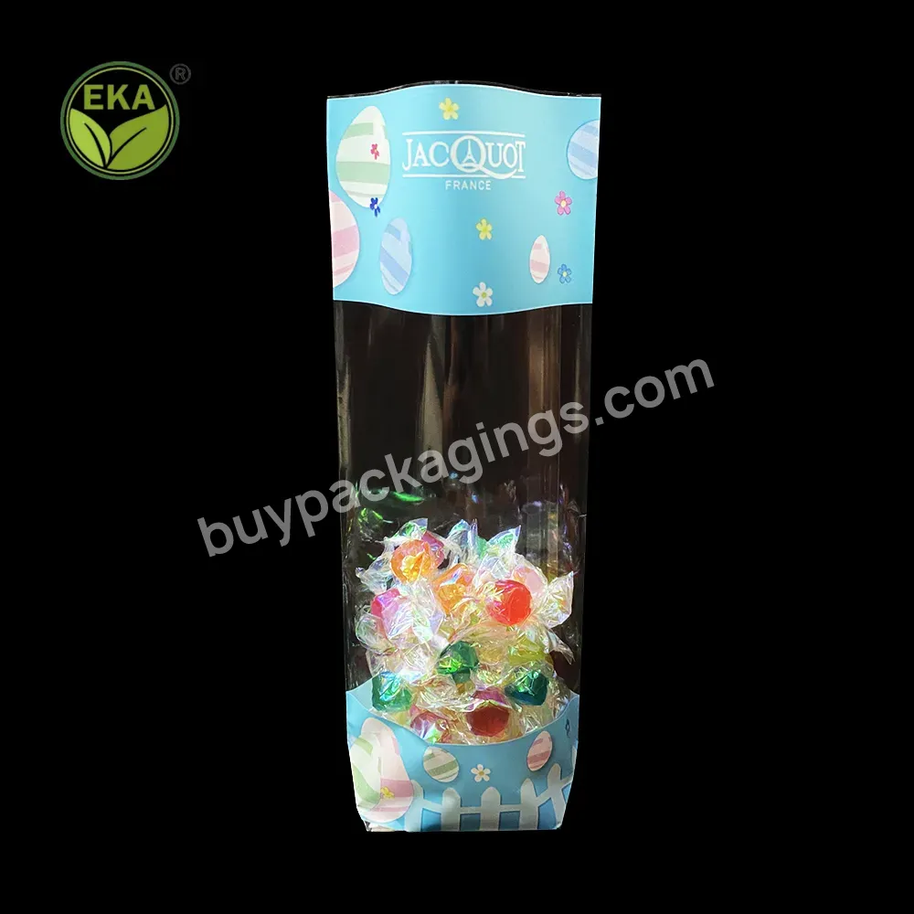 Wholesale Cello Bag Square Bottom With Paper Card Sandwich Clear Plastic Packaging Bags