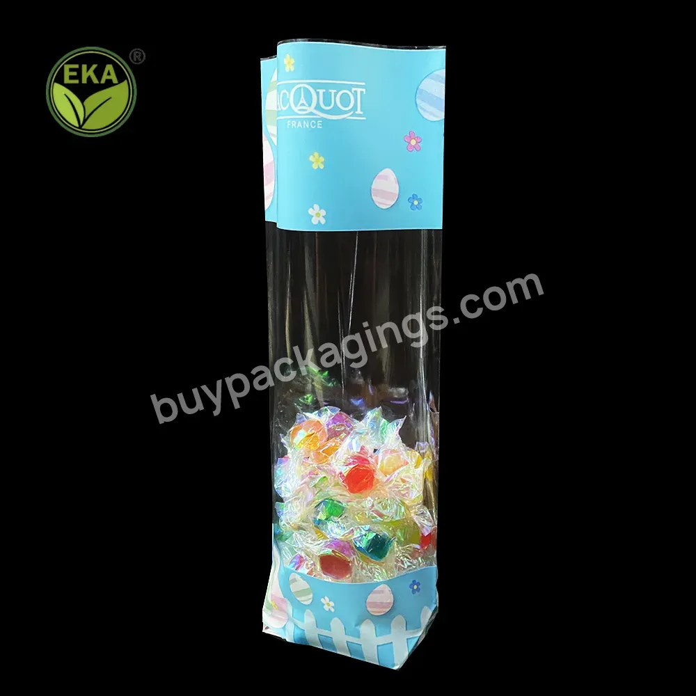 Wholesale Cello Bag Square Bottom With Paper Card Sandwich Clear Plastic Packaging Bags