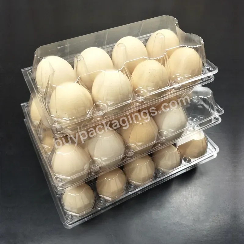 Wholesale Cheap Custom Pet Disposable Transparent Egg Package Container Plastic Clear Clamshell Egg Tray 6 8 12 15 16 30 Hole